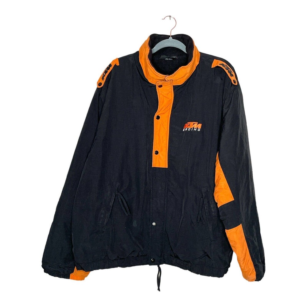 KTM XL Mens Black Racing Hard Equipment Insulated Full Zip Motorcycle Jacket